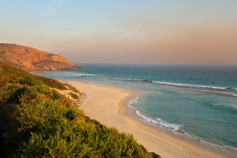 tramonto infuocato ad esperance, sud del western australia