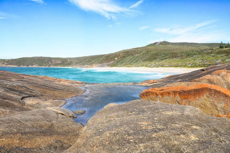 nanarup spiaggia e pozza d'acqua, a sud del western australia